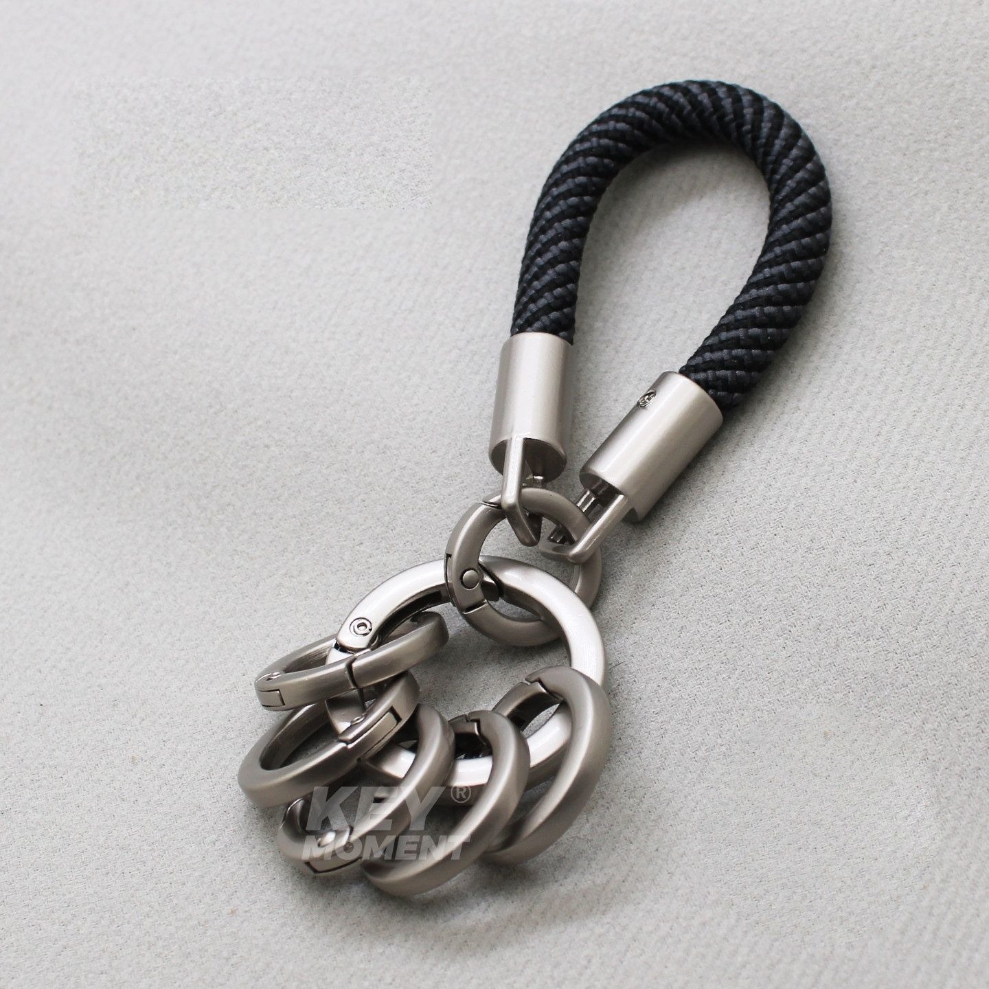 metal key ring - black