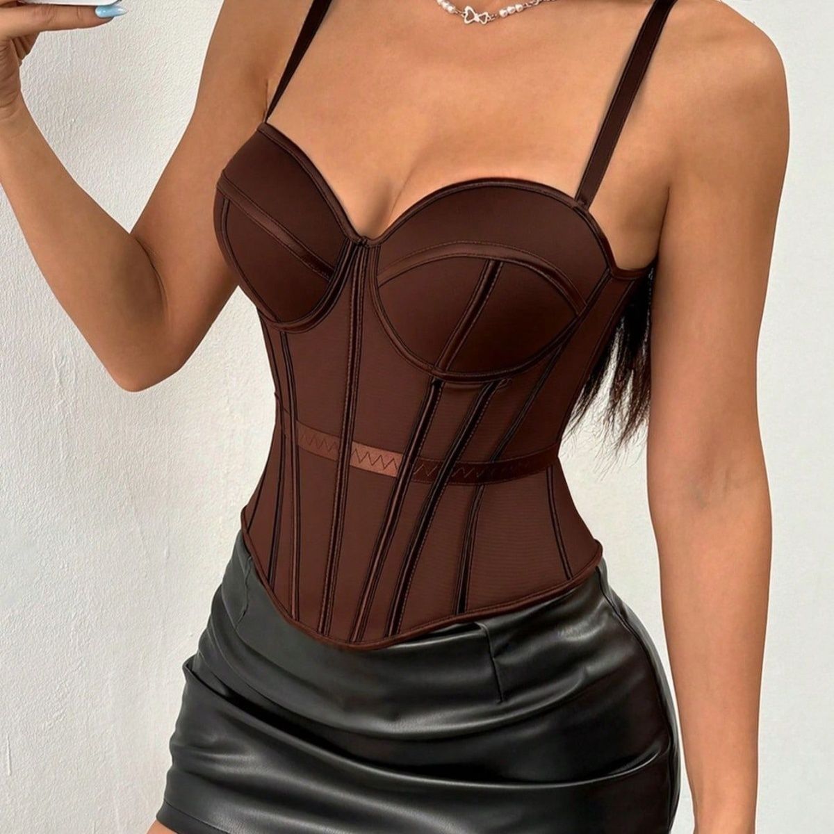 lce corset - burgundy