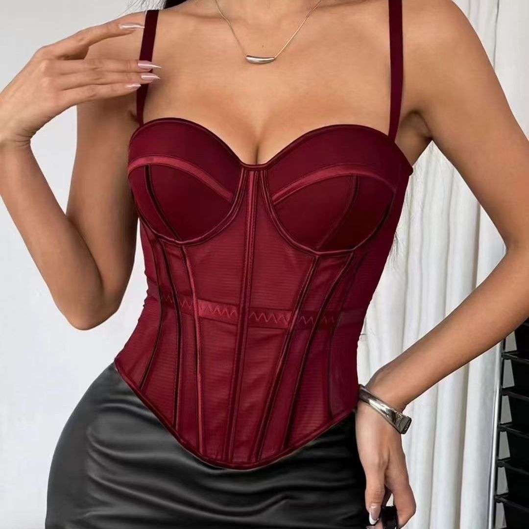 lce corset - wine red